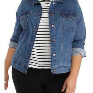 Kim Rogers Plus Size Stretch Denim Jacket
